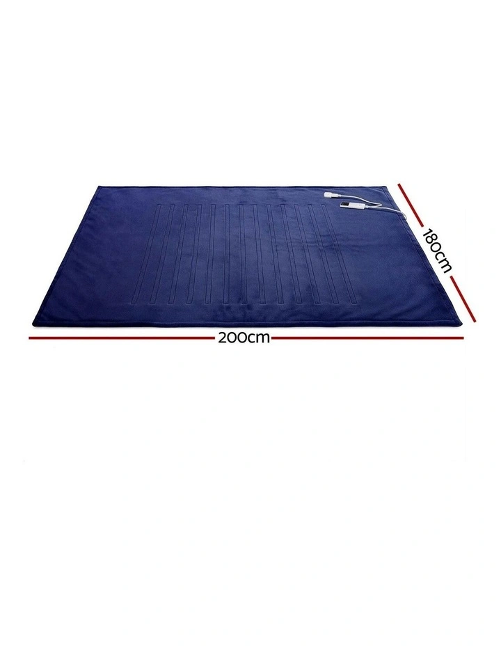 Double Size Electric Throw Blanket 200x180cm in Navy Blue image 4