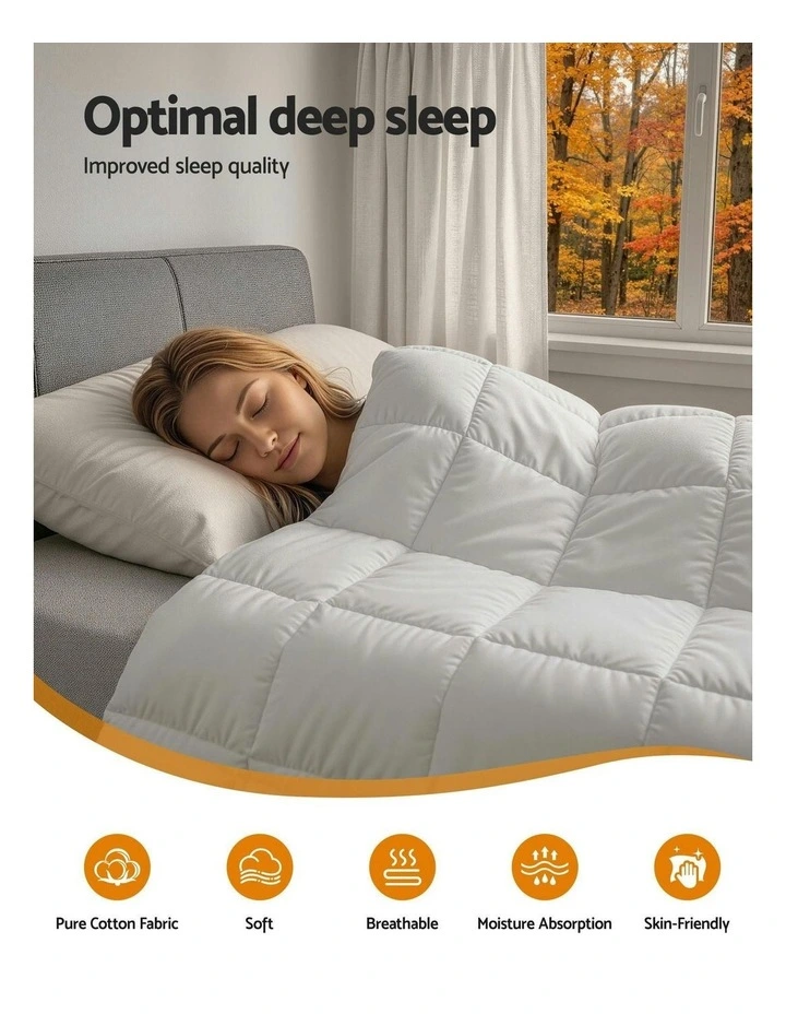 King Wool Quilt 500GSM in White image 7