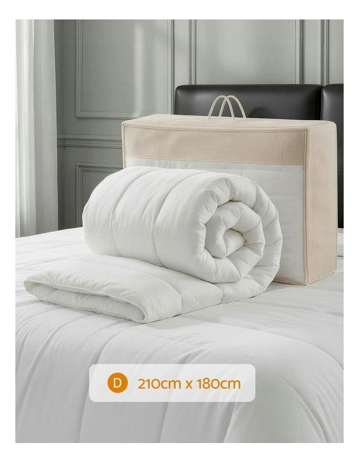 Wool Quilt 800GSM in White image 4
