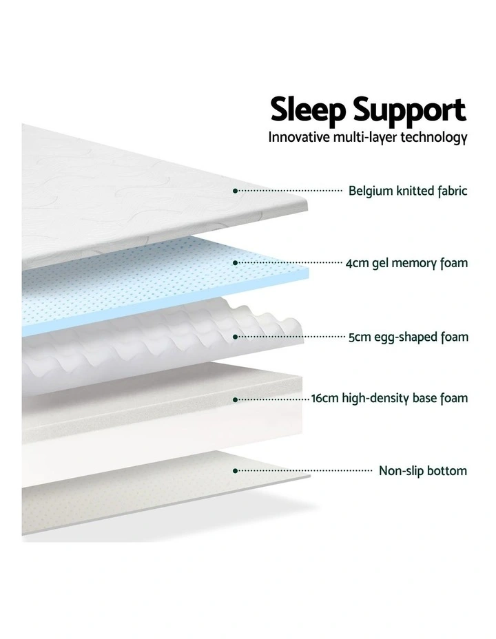 Single Size Bedding Memory Foam Mattress 25cm in Multi image 6