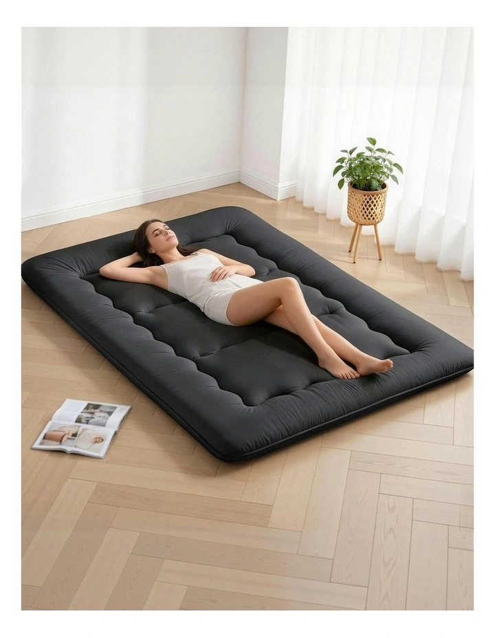 Japanese Floor Foldable Mattress 10cm in Black image 2