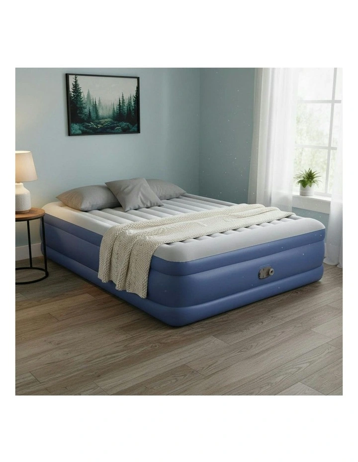 King Inflatable Air Bed 56cm in Blue image 7