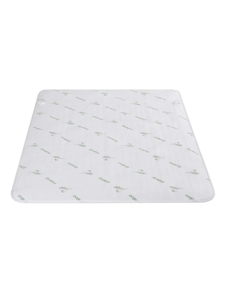 Bamboo Fabric King Electric Blanket in White image 2
