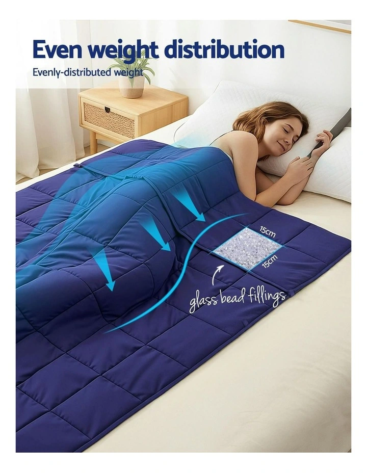 Anti Anxiety Weighted Blanket 6.8kg in Royal Blue image 6