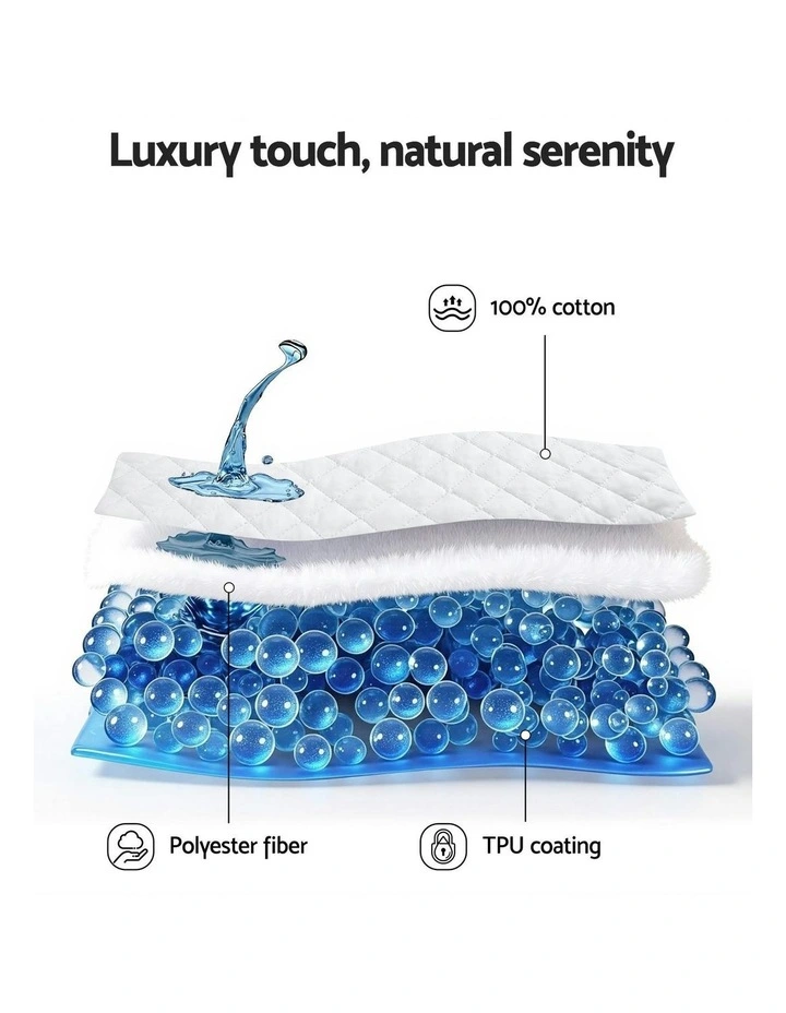 Cotton Mattress Protector in White image 5