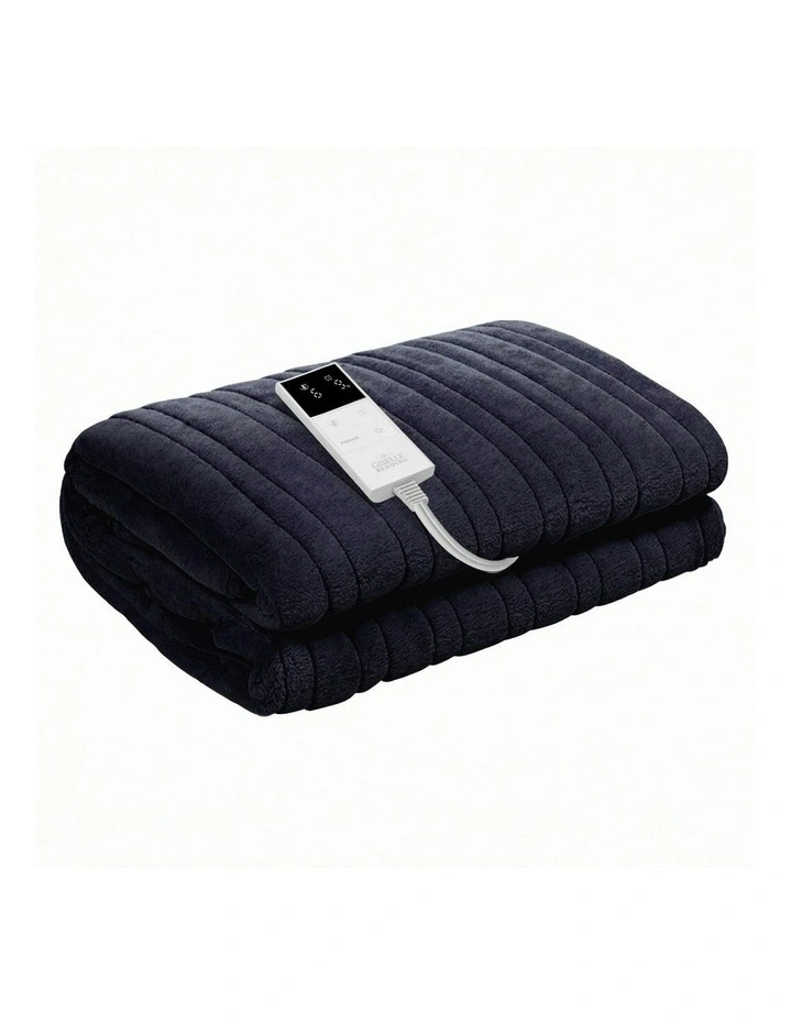 Double Size Electric Throw Rug 200x180cm in Charcoal image 1
