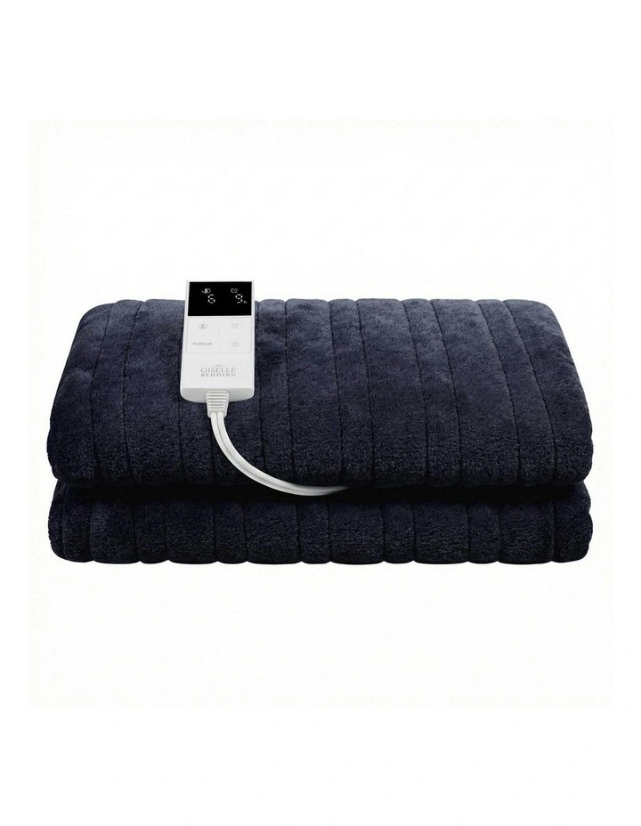 Double Size Electric Throw Rug 200x180cm in Charcoal image 2