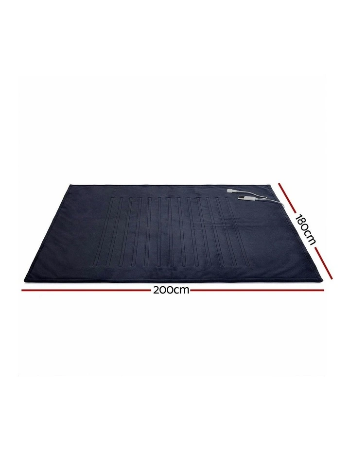 Double Size Electric Throw Rug 200x180cm in Charcoal image 4