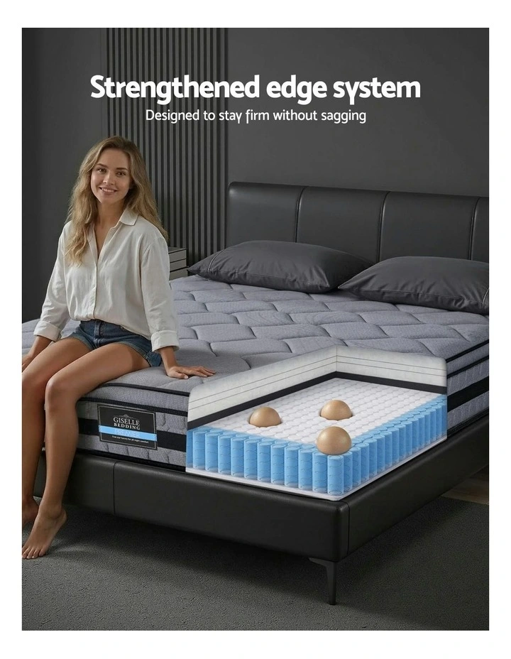 King Hybrid Mattress 34cm in Black image 6