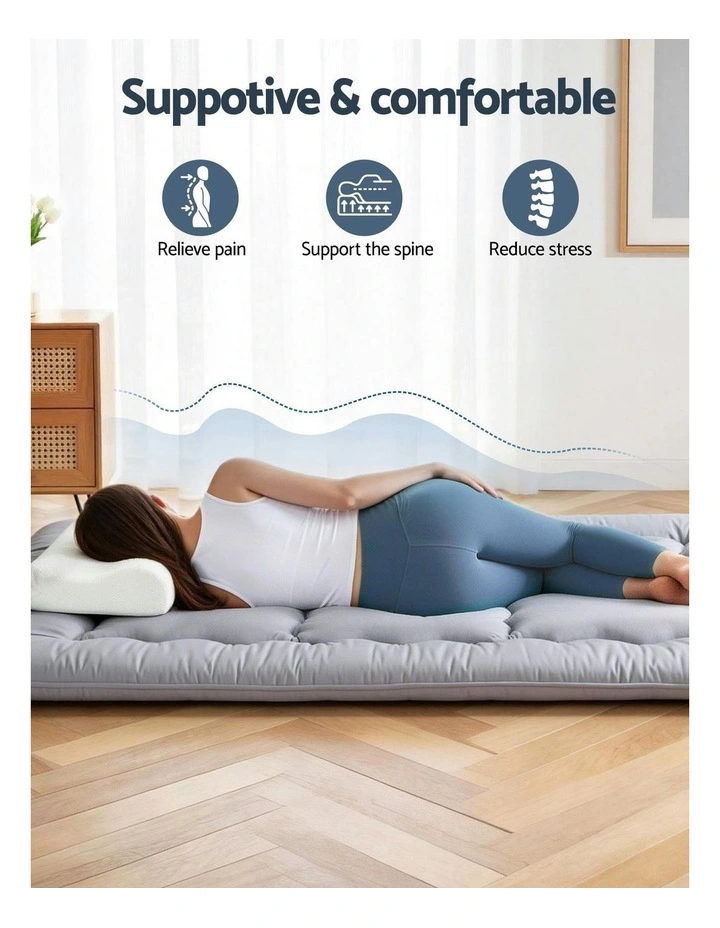 Japanese Floor Mattress 10cm in Grey image 5