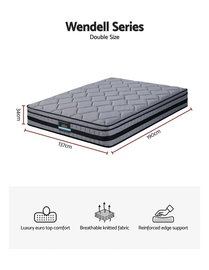 Double Hybrid Mattress 34cm in Black image 4