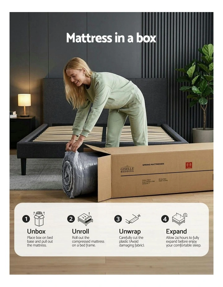 Double Hybrid Mattress 34cm in Black image 7