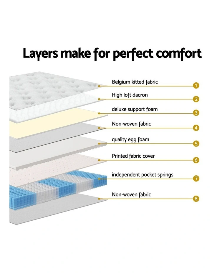 Single Mattress With Wooden Storage Bed Frame Set in White image 5