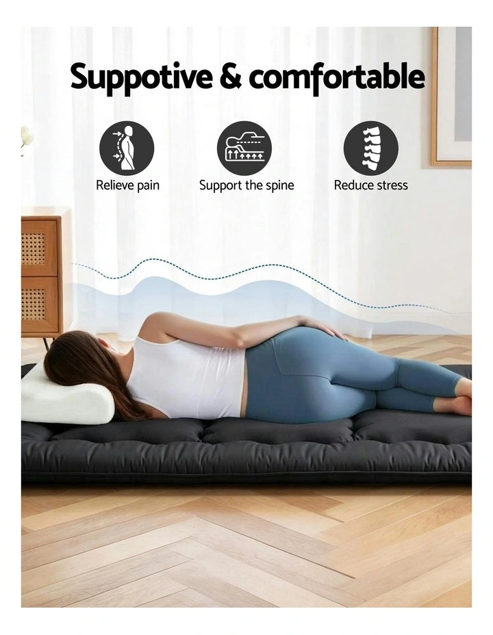 Japanese Floor Mattress 10cm in Black image 5