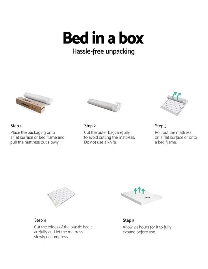 Tight Top Queen Mattress 13cm in White image 7