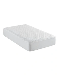 King Single Cotton Mattress Protector in White
