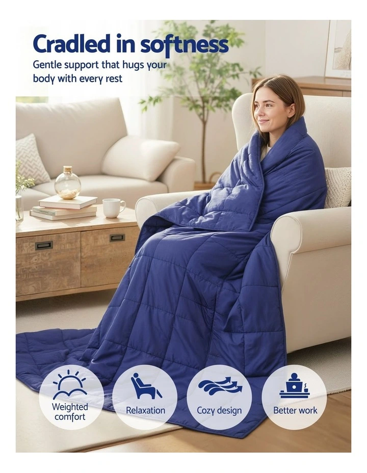 Anti Anxiety Weighted Blanket 11kg in Royal Blue image 5