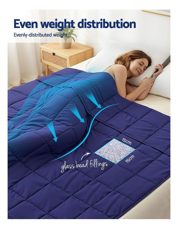 Anti Anxiety Weighted Blanket 11kg in Royal Blue image 6