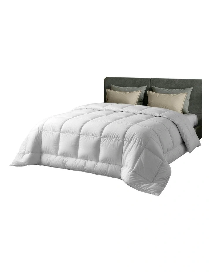 Thick Super King Wool Quilt 500GSM in White image 3