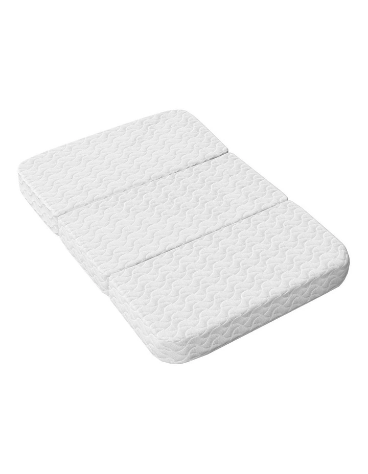 Foldable Cot Mattress in White image 1
