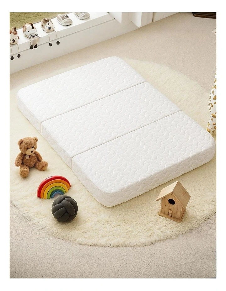 Foldable Cot Mattress in White image 4