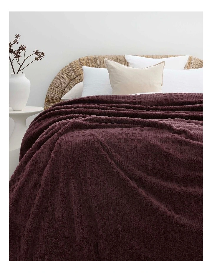 Lattice Sherpa Fleece Blanket image 1