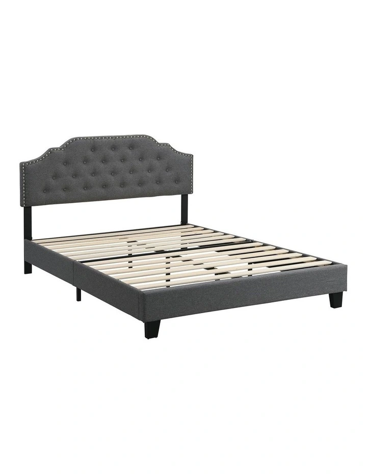 BEF02 Queen Size Bed Frame Base Mattress Platform in Grey image 1