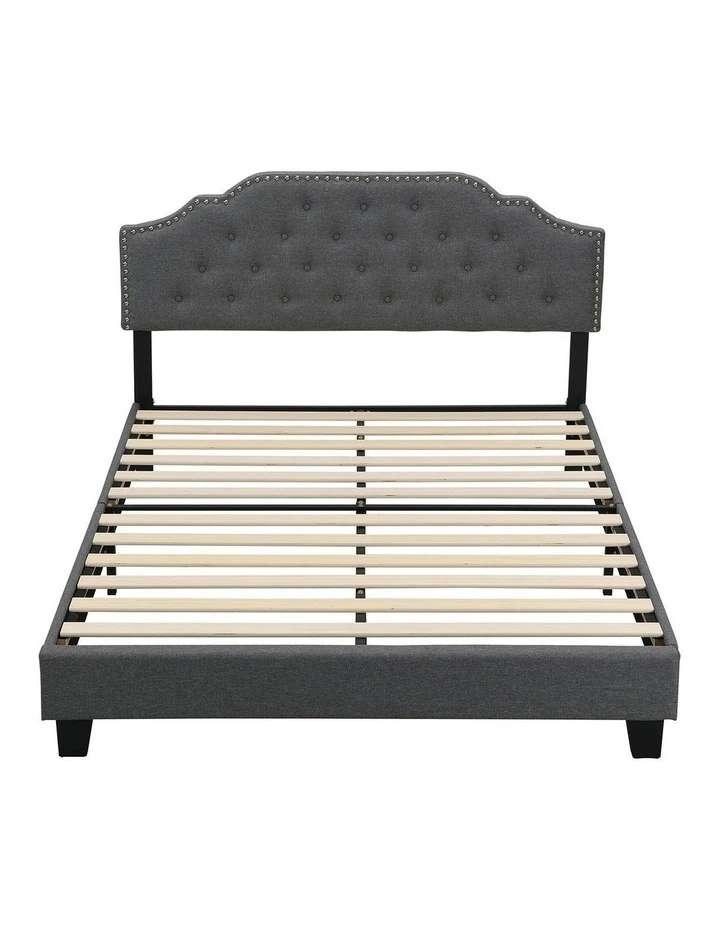 BEF02 Queen Size Bed Frame Base Mattress Platform in Grey image 2
