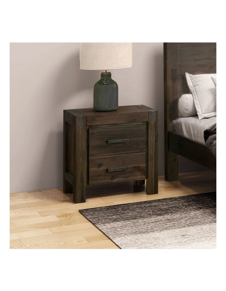 Solid Queen Bedroom Suite 4 Pieces in Chocolate image 6