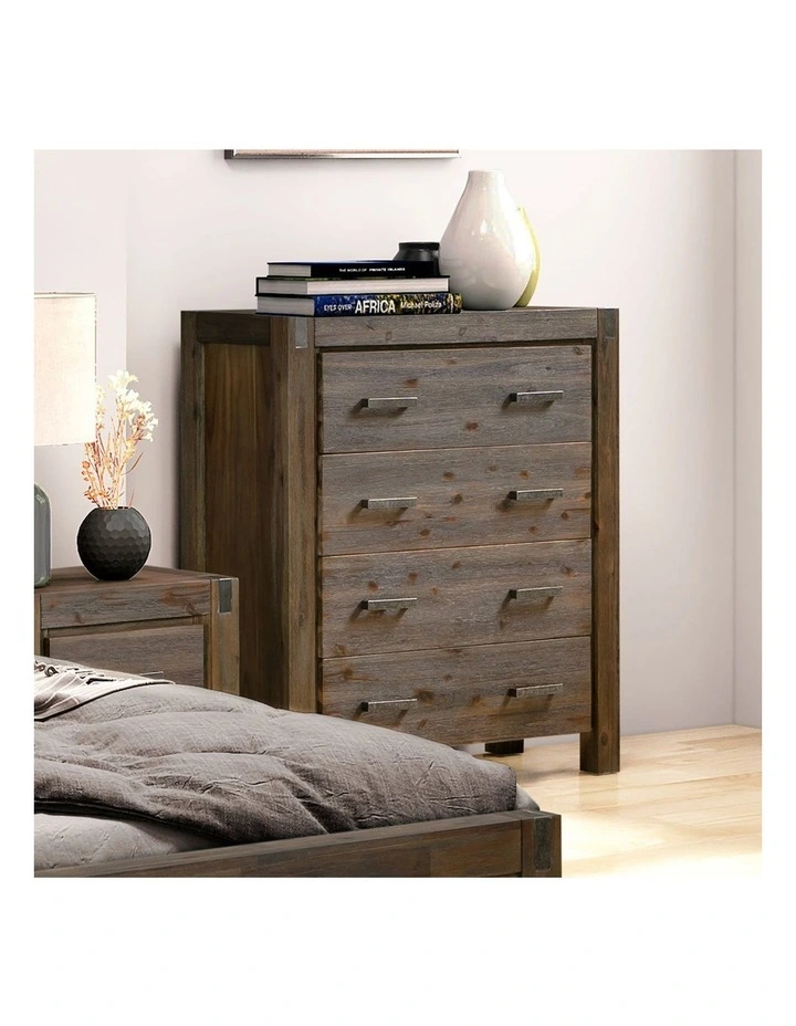 Bedroom Solid King Size Suite 5 Pieces in Chocolate image 7