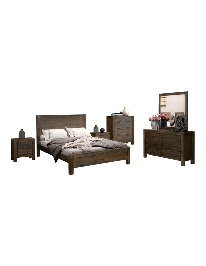 Double Bedroom Suite 5 pieces in Chocolate image 1