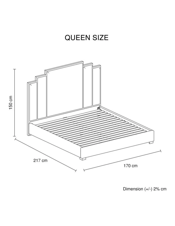 Velvet Turquoise Fabric Queen Bed Frame in Blue image 7