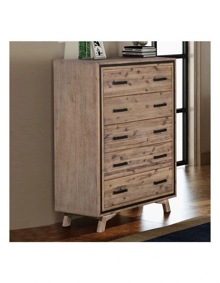 Solid Acacia King Bedroom Suite in Cream image 6