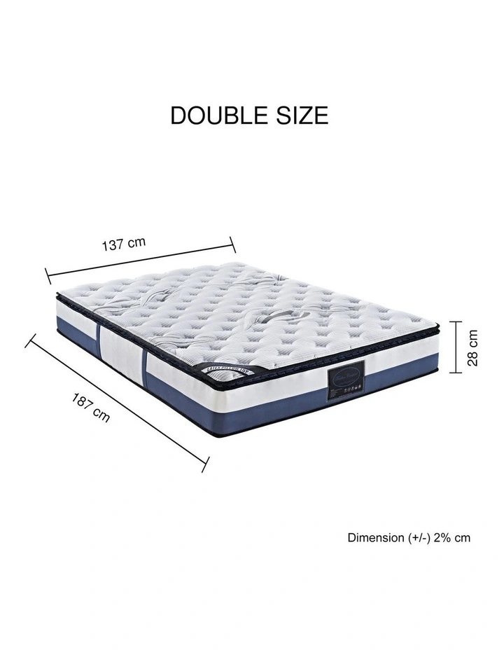 Latex Double Mattress Pillow Top Medium Firm in White image 7