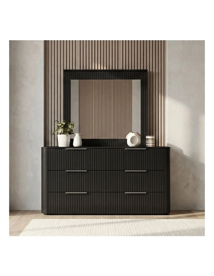 Bedroom Suite With Tallboy 4 Piece in Black image 7