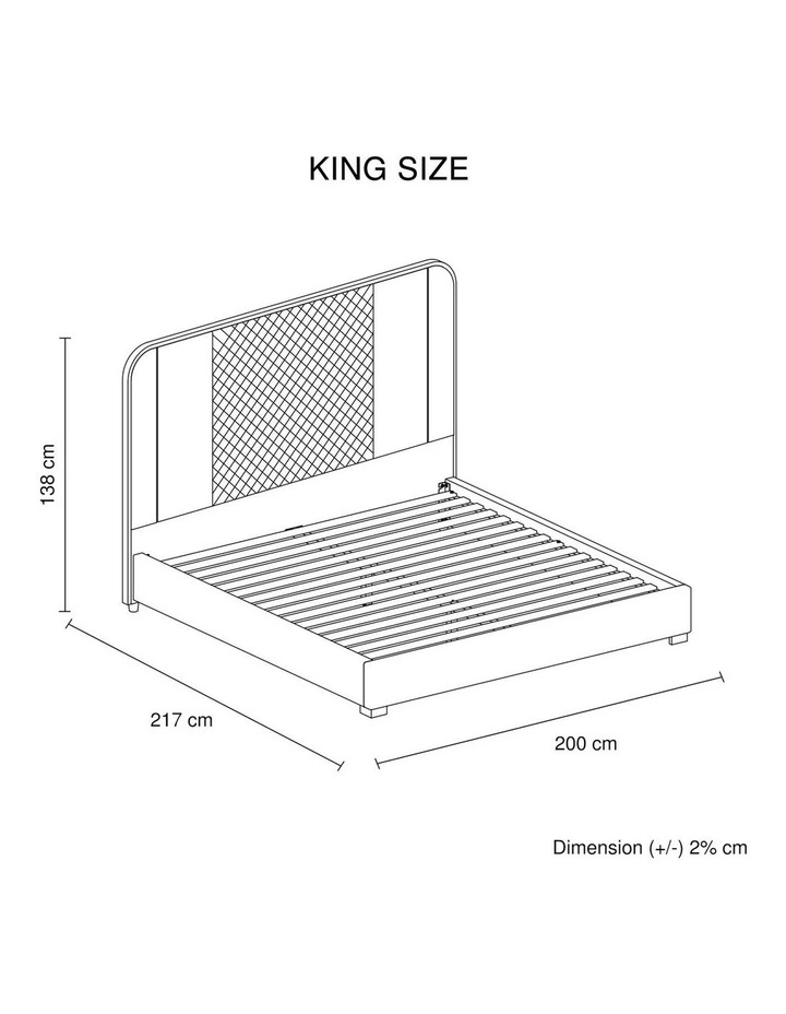 Air Leather Bed Frame in King Black image 7