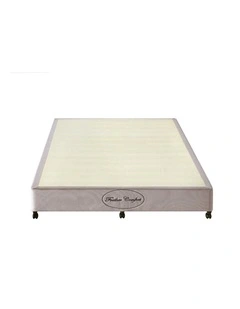 Queen Wooden Slatted Mattress Base in Beige