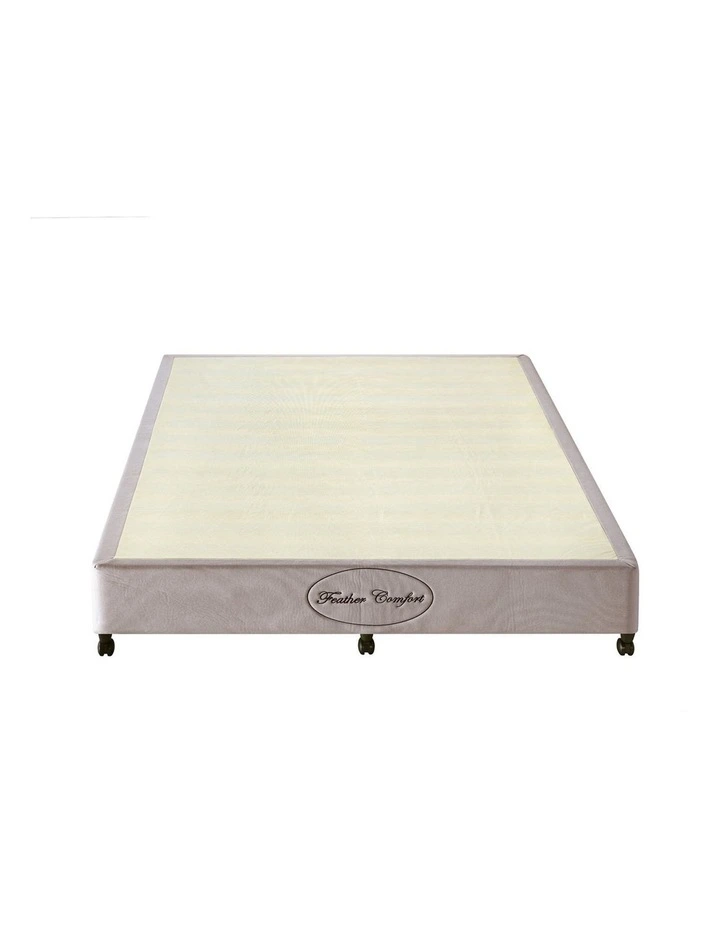 Queen Wooden Slatted Mattress Base in Beige image 1