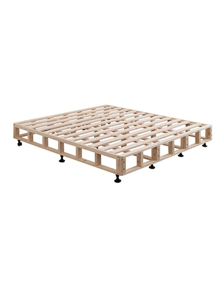 Queen Wooden Slatted Mattress Base in Beige image 6