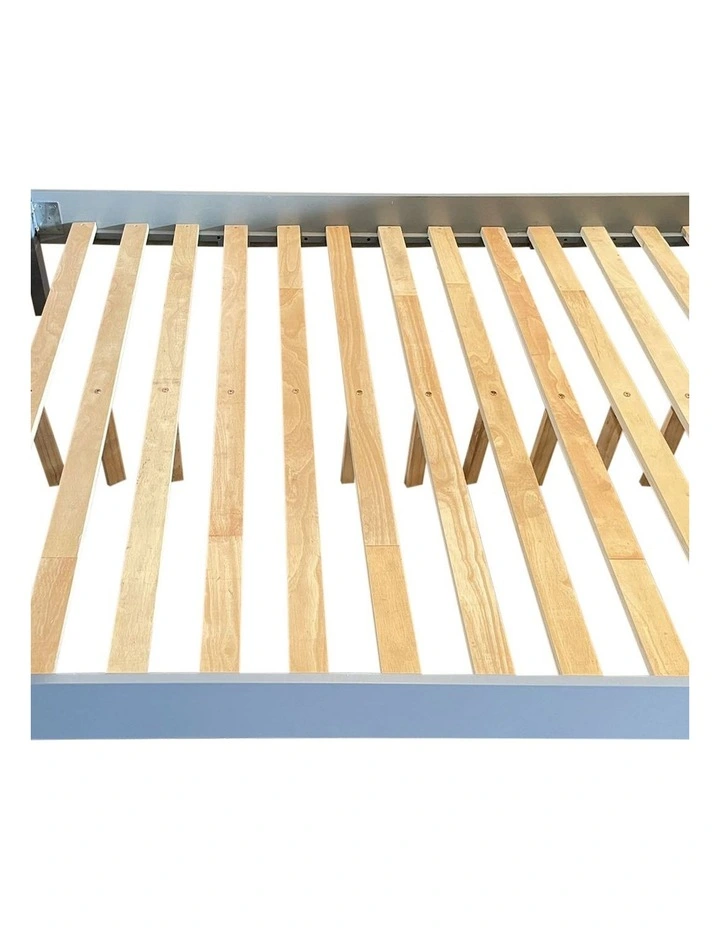 Solid Wood King Bed Frame in Grey image 4