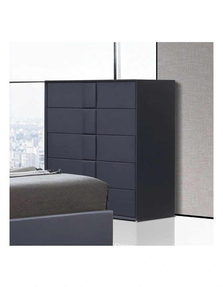 Gas Lift Bedroom Suite MDF Fabric in Black image 6