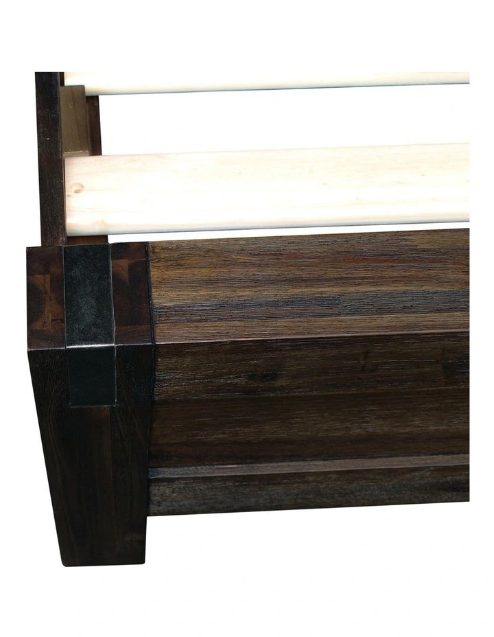 King Solid Acacia Bed Frame in Chocolate image 6