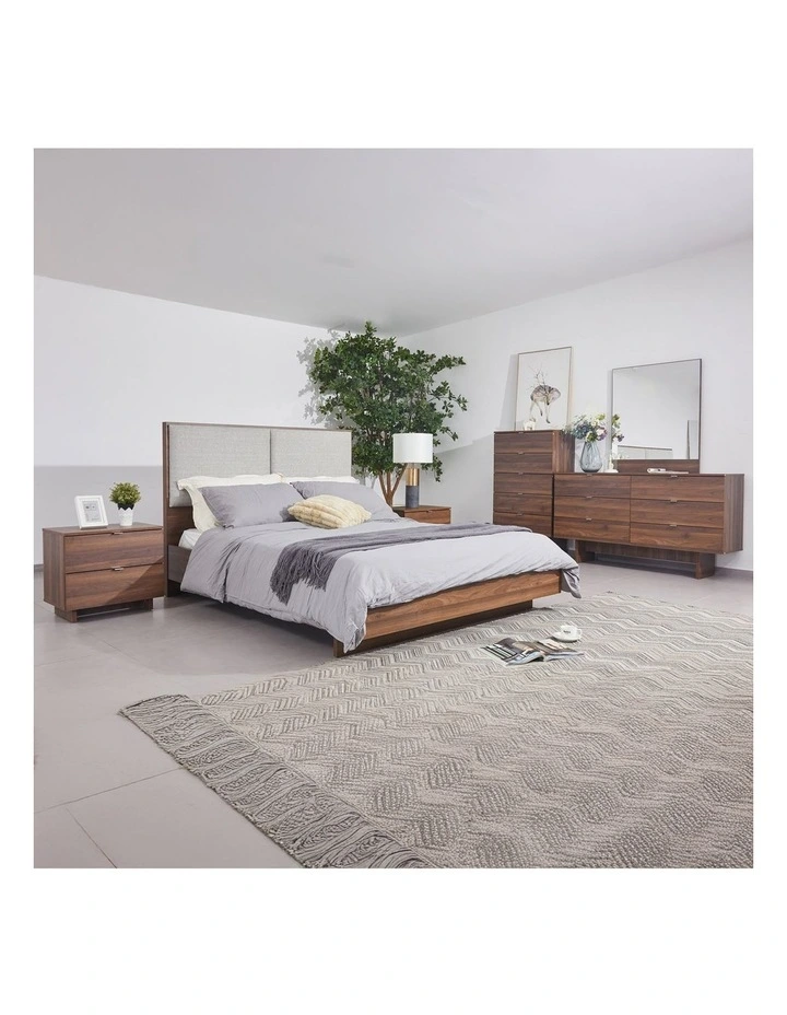 King Bedroom Suite 5 Piece in Brown image 2