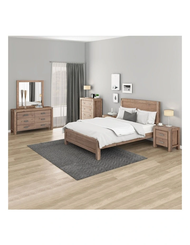 Solid Double Bedroom Suite 5 Piece in Oak image 2