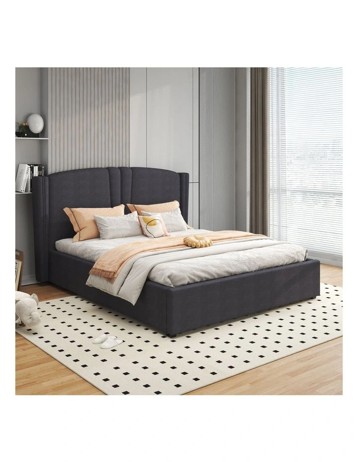 Gas Lift Queen Bed Frame in Black image 2