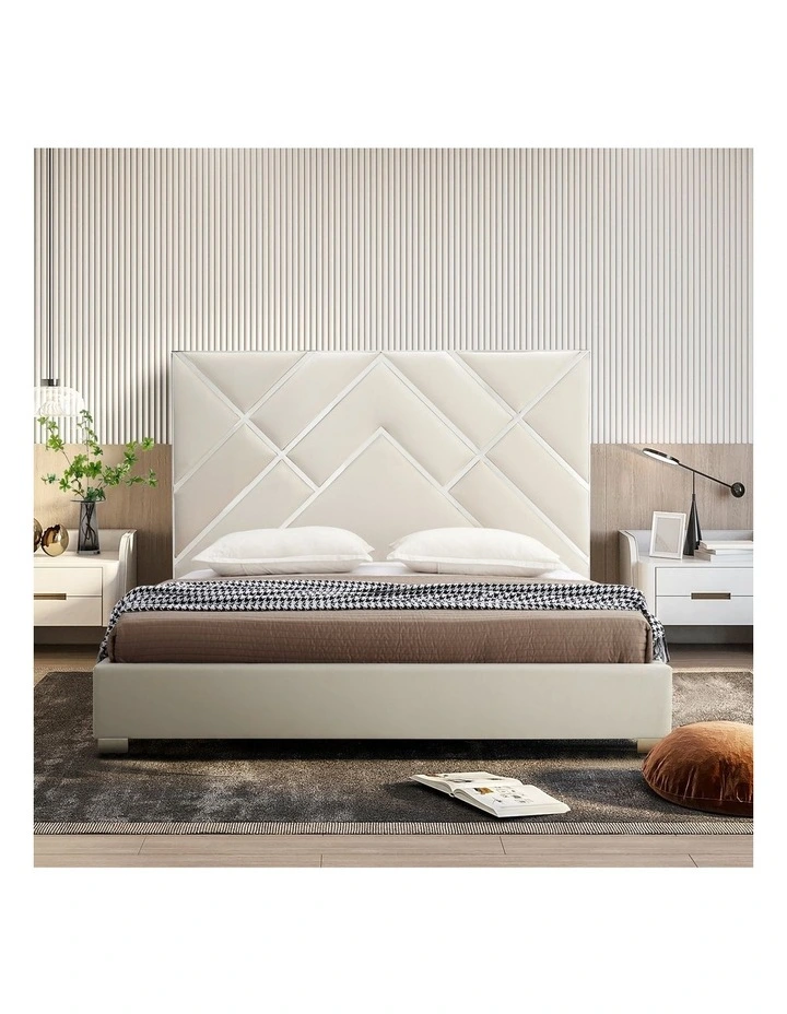 Queen Bed Frame in Beige image 2