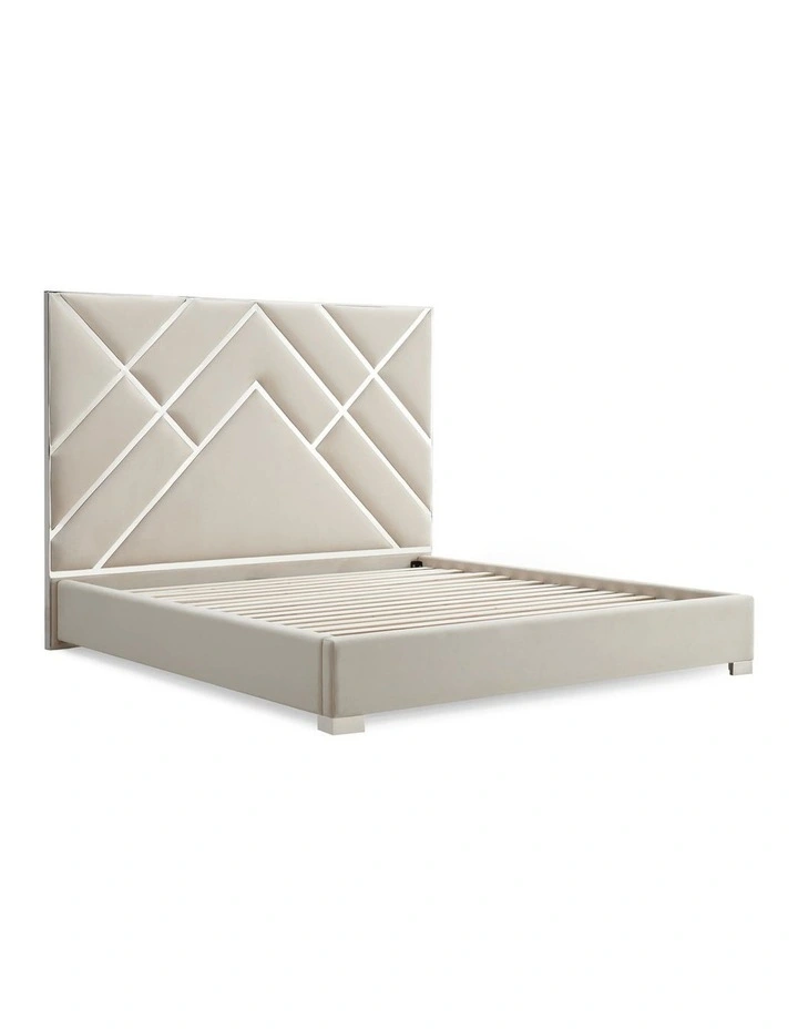 Queen Bed Frame in Beige image 3