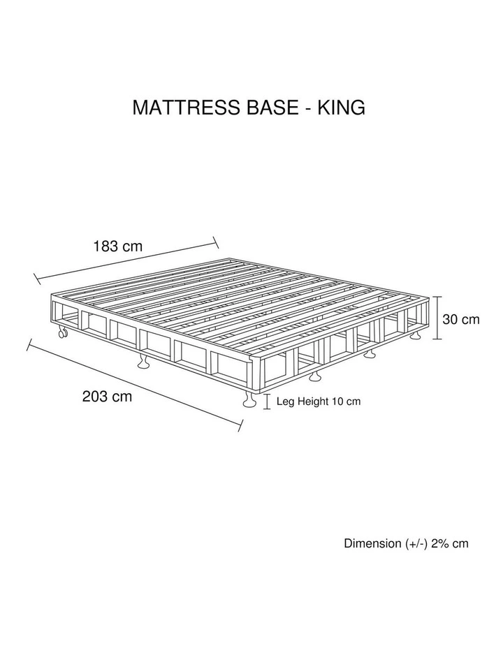 Wooden Slatted King Mattress Base in Black image 7