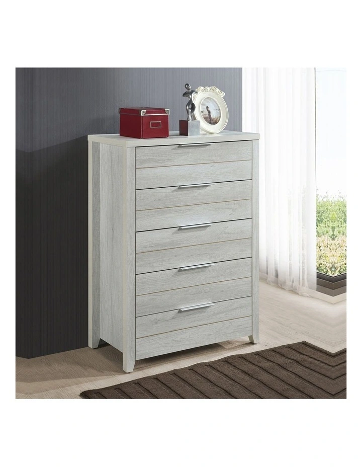 Bedroom Suite Structure Bed Frame Set Queen in White Ash image 6