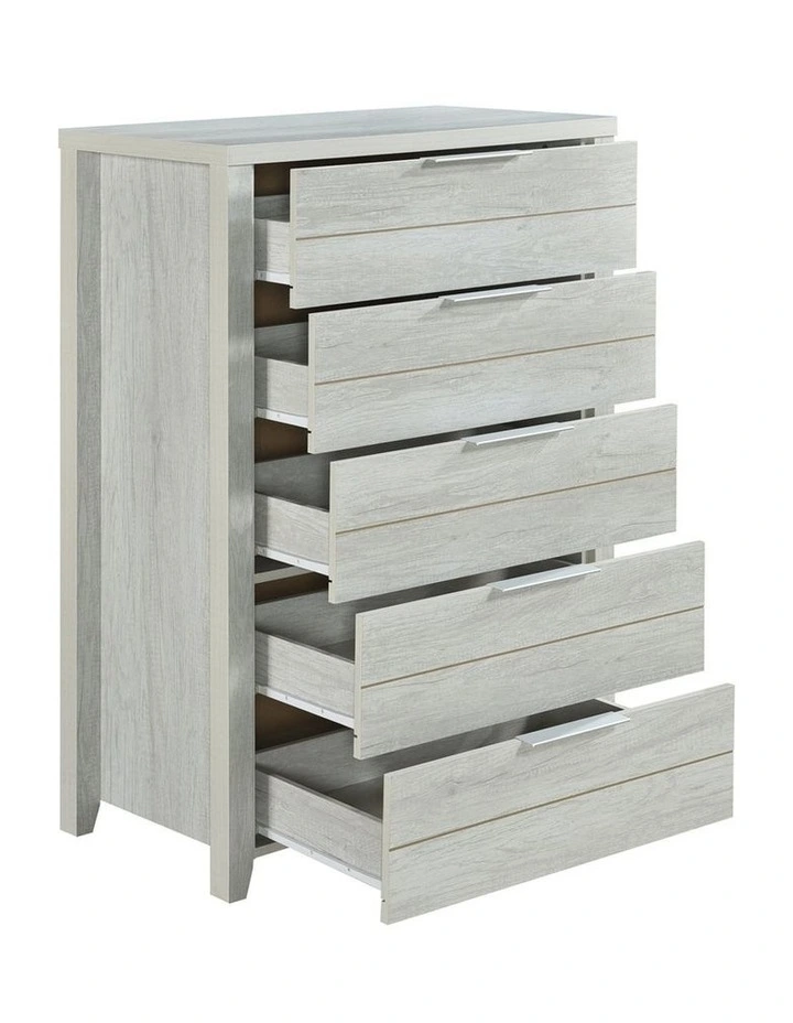Bedroom Suite Structure Bed Frame Set Queen in White Ash image 7